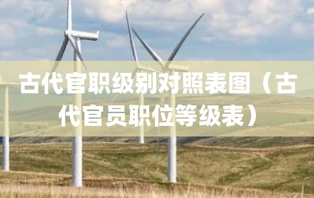 古代官职级别对照表图（古代官员职位等级表）