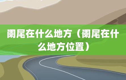 阑尾在什么地方（阑尾在什么地方位置）