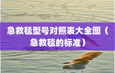 急救毯型号对照表大全图（急救毯的标准）