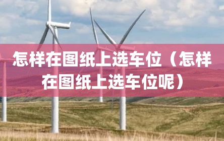 怎样在图纸上选车位（怎样在图纸上选车位呢）