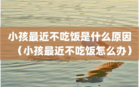 小孩最近不吃饭是什么原因（小孩最近不吃饭怎么办）