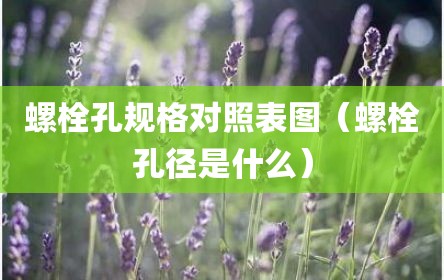 螺栓孔规格对照表图（螺栓孔径是什么）