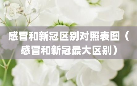 感冒和新冠区别对照表图（感冒和新冠最大区别）