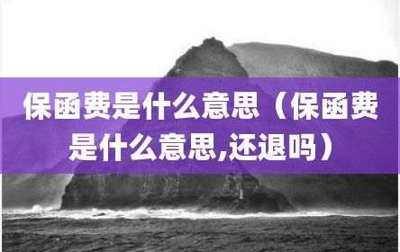 保函费是什么意思（保函费是什么意思,还退吗）