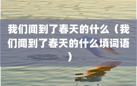 我们闻到了春天的什么（我们闻到了春天的什么填词语）