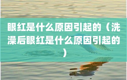 眼红是什么原因引起的（洗澡后眼红是什么原因引起的）