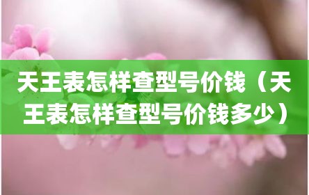天王表怎样查型号价钱（天王表怎样查型号价钱多少）