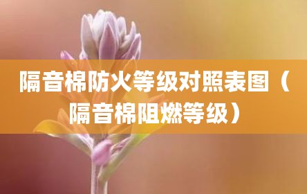 隔音棉防火等级对照表图（隔音棉阻燃等级）