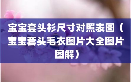 宝宝套头衫尺寸对照表图（宝宝套头毛衣图片大全图片 图解）