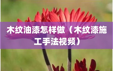 木纹油漆怎样做（木纹漆施工手法视频）