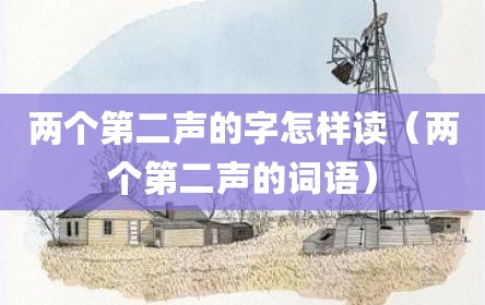 两个第二声的字怎样读（两个第二声的词语）