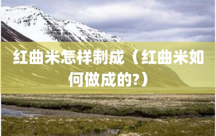 红曲米怎样制成（红曲米如何做成的?）