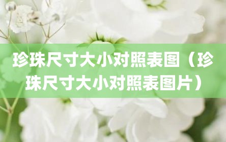 珍珠尺寸大小对照表图（珍珠尺寸大小对照表图片）