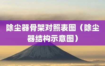 除尘器骨架对照表图（除尘器结构示意图）
