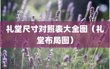 礼堂尺寸对照表大全图（礼堂布局图）