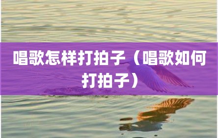 唱歌怎样打拍子（唱歌如何打拍子）