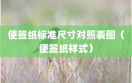 便签纸标准尺寸对照表图（便签纸样式）