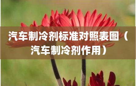 汽车制冷剂标准对照表图（汽车制冷剂作用）