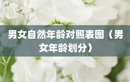 男女自然年龄对照表图（男女年龄划分）