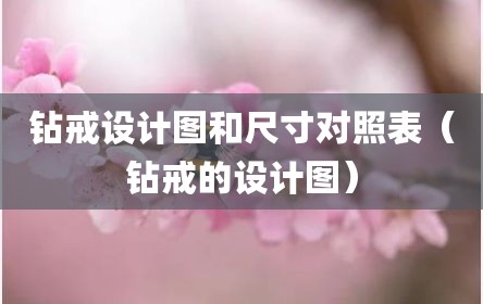 钻戒设计图和尺寸对照表（钻戒的设计图）