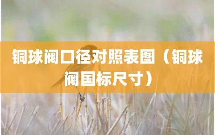 铜球阀口径对照表图（铜球阀国标尺寸）