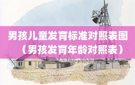 男孩儿童发育标准对照表图（男孩发育年龄对照表）