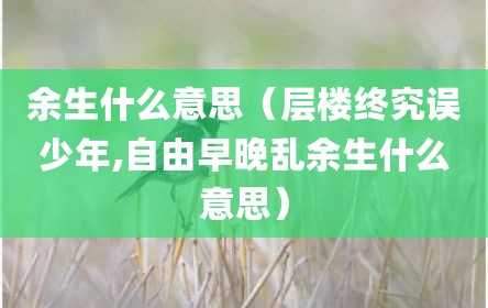 余生什么意思（层楼终究误少年,自由早晚乱余生什么意思）