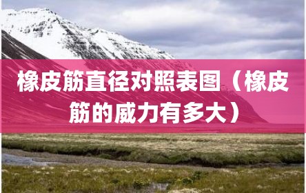橡皮筋直径对照表图（橡皮筋的威力有多大）