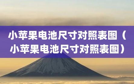 小苹果电池尺寸对照表图（小苹果电池尺寸对照表图）