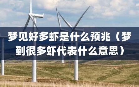 梦见好多虾是什么预兆（梦到很多虾代表什么意思）