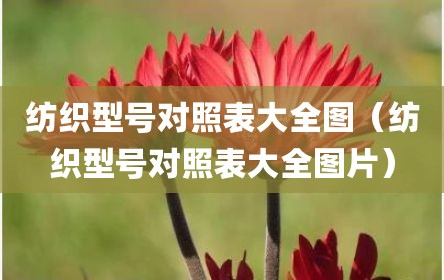 纺织型号对照表大全图（纺织型号对照表大全图片）