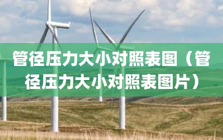 管径压力大小对照表图（管径压力大小对照表图片）