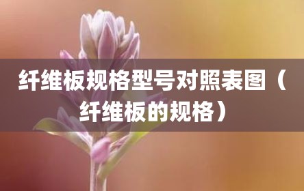 纤维板规格型号对照表图（纤维板的规格）