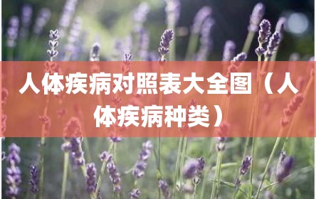 人体疾病对照表大全图（人体疾病种类）