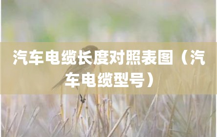 汽车电缆长度对照表图（汽车电缆型号）