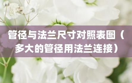 管径与法兰尺寸对照表图（多大的管径用法兰连接）