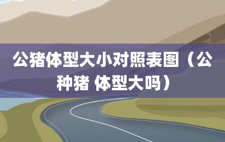 公猪体型大小对照表图（公种猪 体型大吗）
