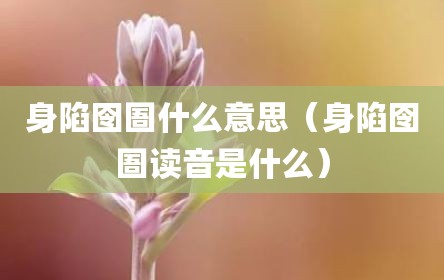 身陷囹圄什么意思（身陷囹圄读音是什么）