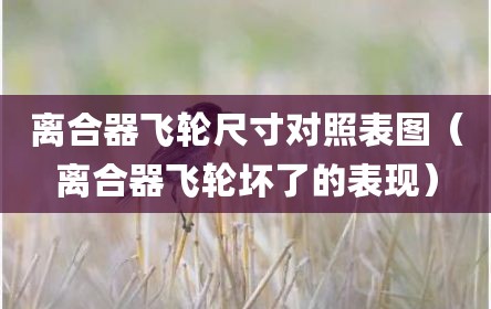 离合器飞轮尺寸对照表图（离合器飞轮坏了的表现）