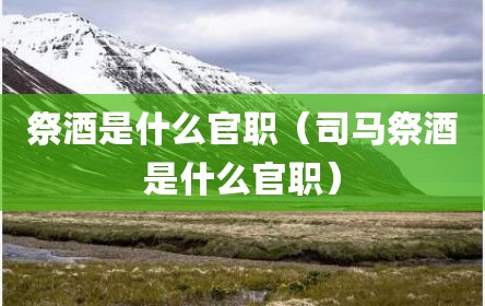 祭酒是什么官职（司马祭酒是什么官职）
