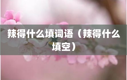辣得什么填词语（辣得什么填空）
