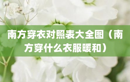 南方穿衣对照表大全图（南方穿什么衣服暖和）