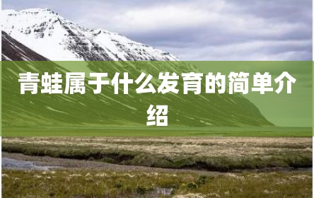 青蛙属于什么发育的简单介绍