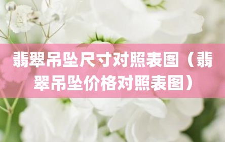 翡翠吊坠尺寸对照表图（翡翠吊坠价格对照表图）