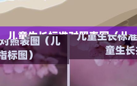 儿童生长标准对照表图（儿童生长指标图）