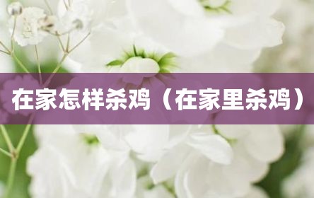 在家怎样杀鸡（在家里杀鸡）