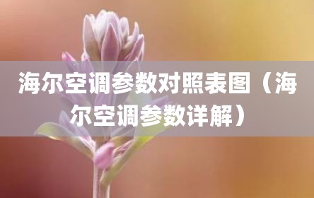 海尔空调参数对照表图（海尔空调参数详解）