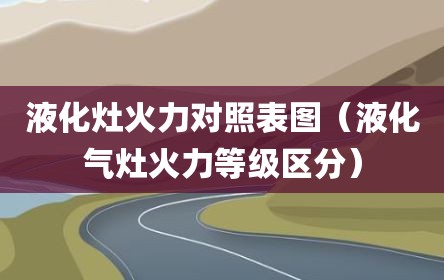 液化灶火力对照表图（液化气灶火力等级区分）