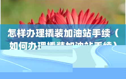 怎样办理撬装加油站手续（如何办理撬装加油站手续）