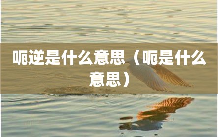 呃逆是什么意思（呃是什么意思）